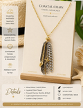 Coastal Mixed Metal Tassel Necklace | Layered Boho Beach Charm Statement Jewelry